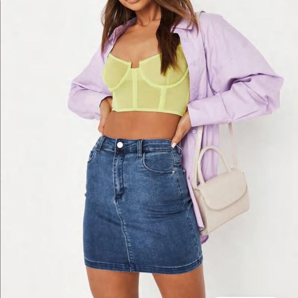 NWOT Missguided Denim Mini Skirt